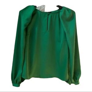 😊 3/$30 Silky Emerald blouse from Who What Wear, Green Cape Style Sz Small NWOT